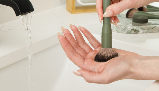 Araza brush double cleansing method