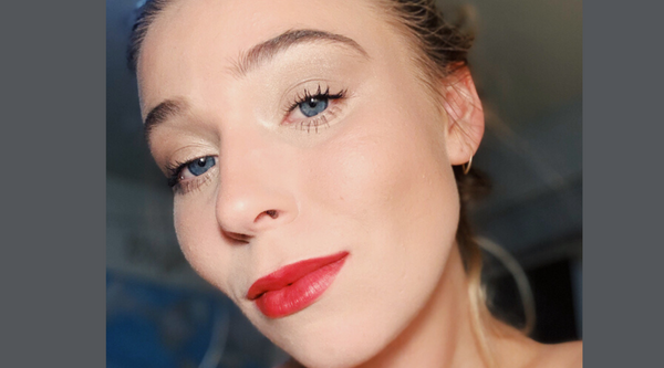 Holiday Look: Red Lip & Shimmery Neutral Eye