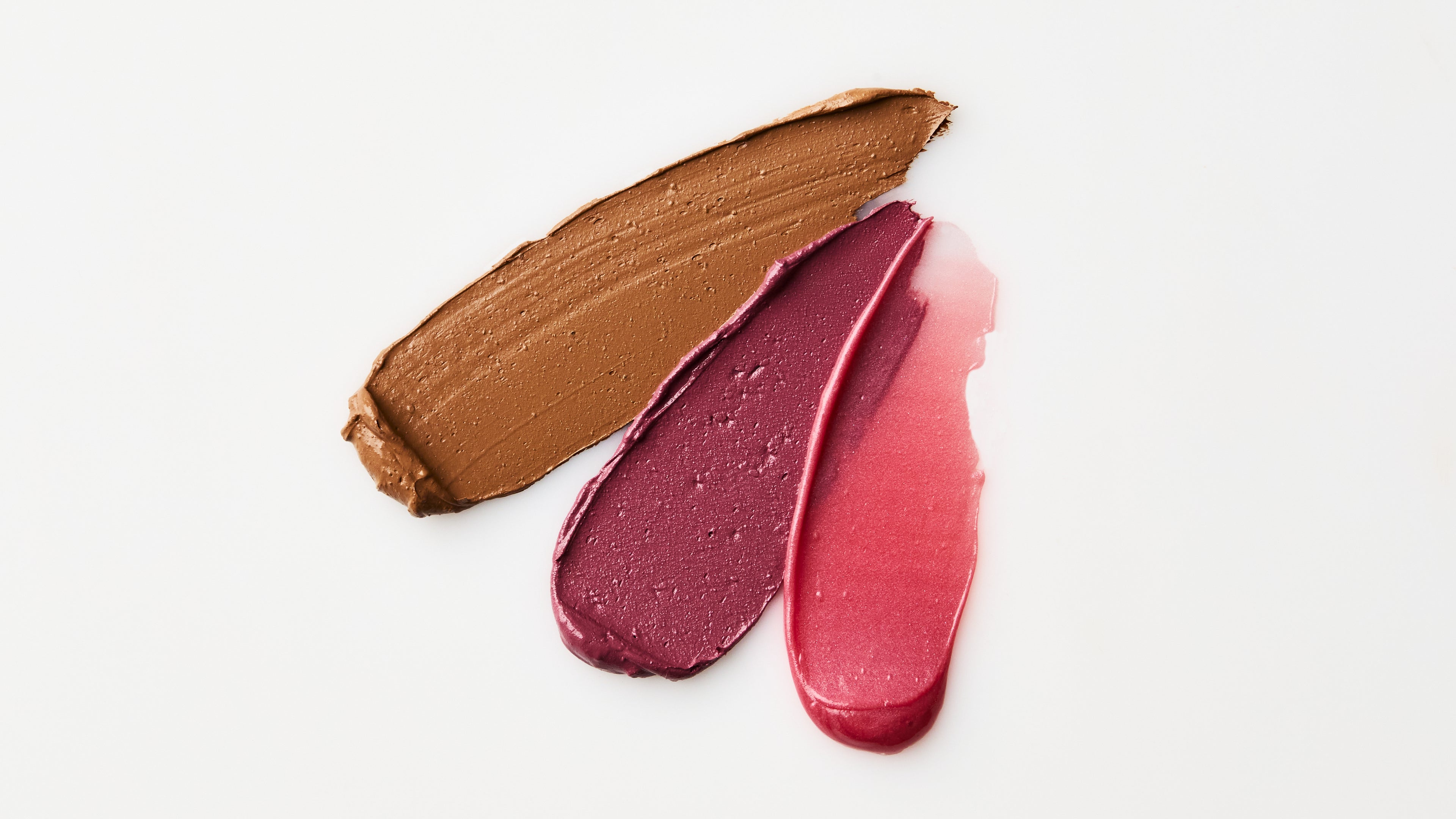 3 swatches against a white background