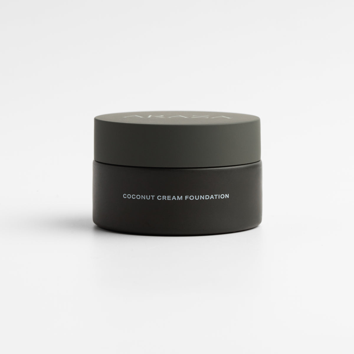 Araza Coconut Cream Foundation - natural coverage foundation in glass jar with lid